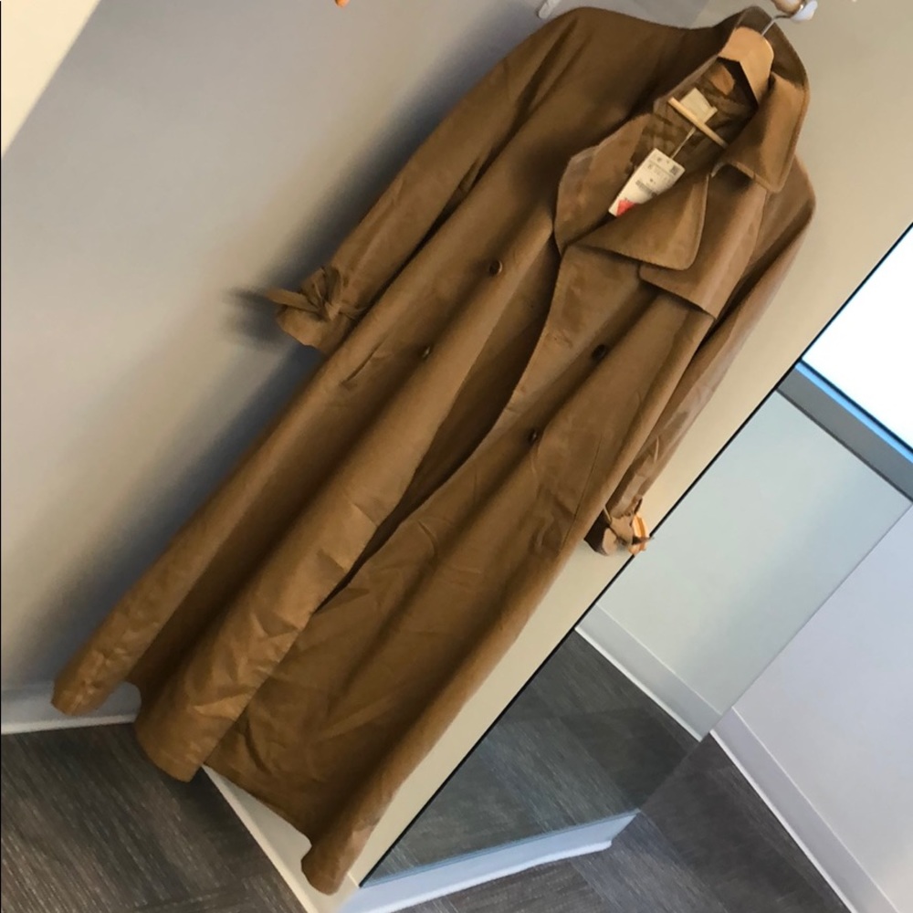 Full length maxi trench coat Zara small